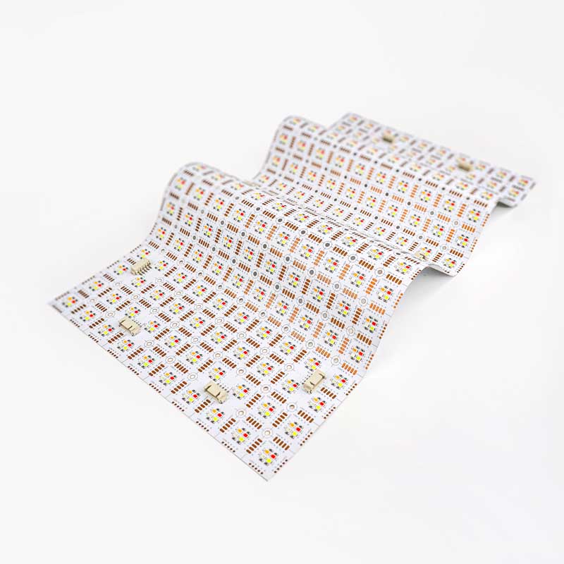 hoja de luz led rgbw